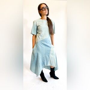 PRE-LOVED COLOVOS CHAMBRAY MIDI DRESS Size XS